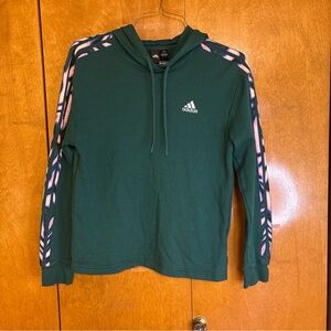 Adidas‎ Green Hoodie with Pink Accents